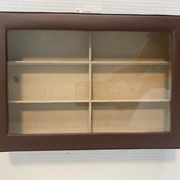 Tech Swiss 6 XL Pair Compartments Eyeglass Display Box Storage Case. Key Lock - Picture 1 of 7